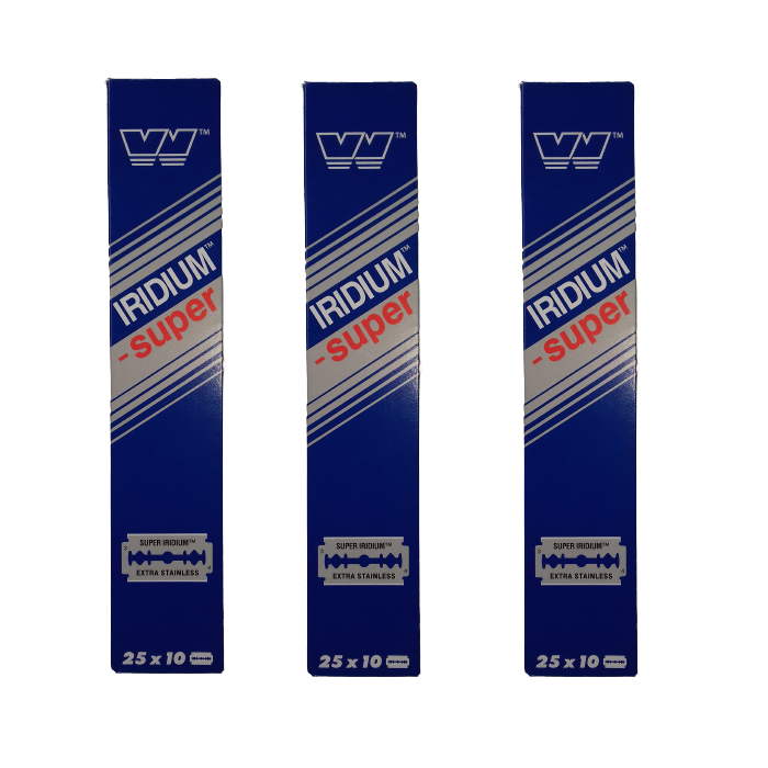 Wizamet - Super Iridium Stainless Double Edge Razor Blades - Pack of 1 –  The Razor Company
